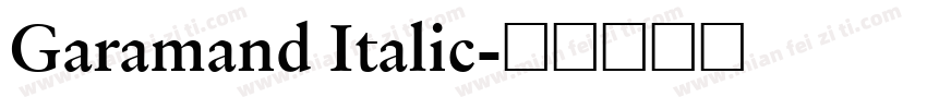 Garamand Italic字体转换